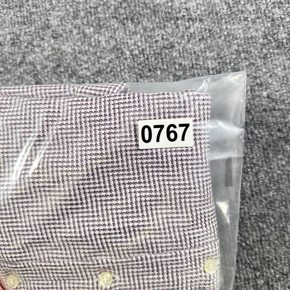 ETRO Milano Shirt Men's 41 (Large) Red Houndstooth Plaid Pattern Made in Italy - Picture 8 of 8